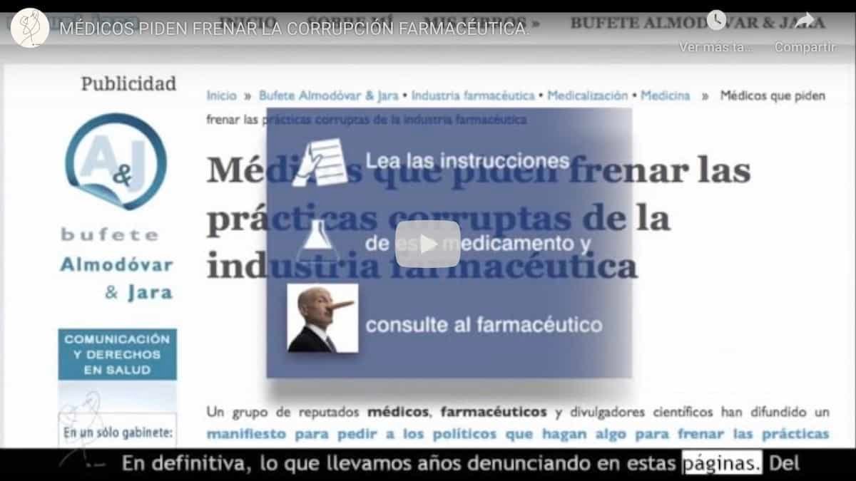 Médicos piden frenar la corrupción farmacéutica